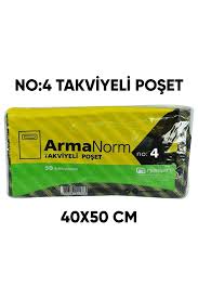 SİYAH NO:4 TAKVİYELİ POŞET 50 Lİ