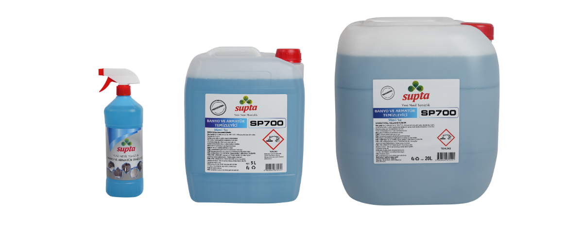 SP 700 SUPTA BANYO VE ARMATÜR TEMİZLEYİCİ PROFESSIONAL MAVİ SU 1 LT
